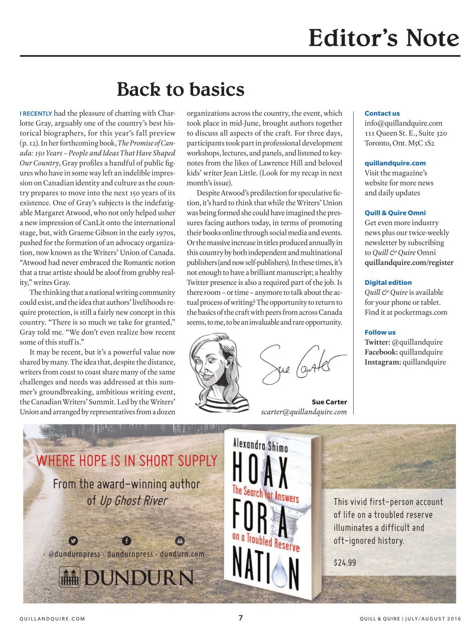 Quill & Quire Preview Pages