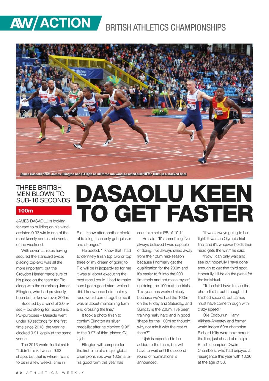AW – Athletics Weekly Magazine Preview Pages
