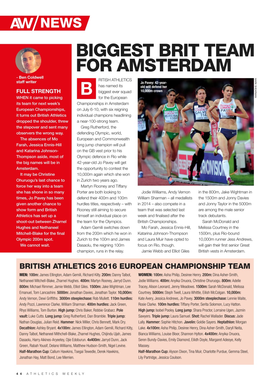 AW – Athletics Weekly Magazine Preview Pages