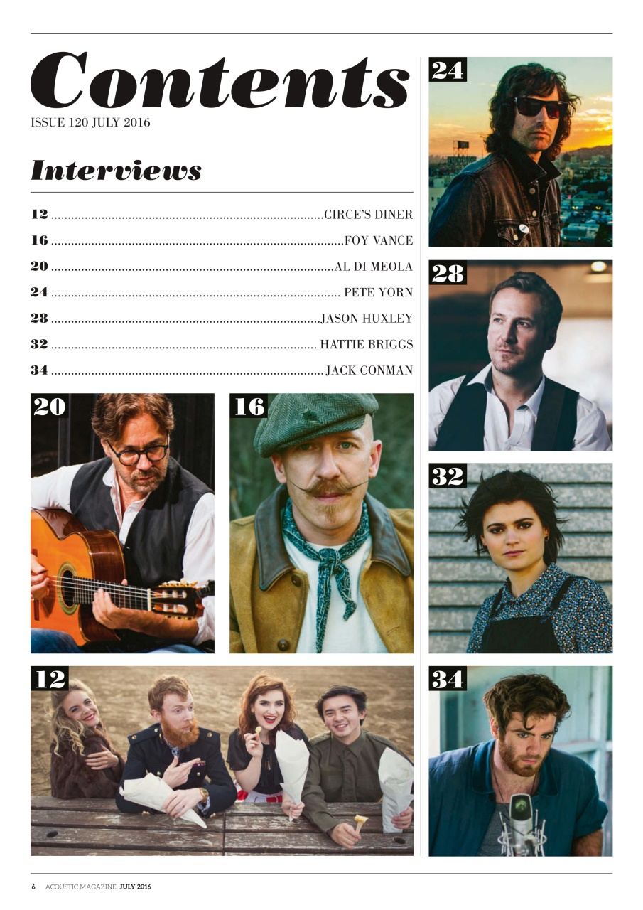 Acoustic Preview Pages