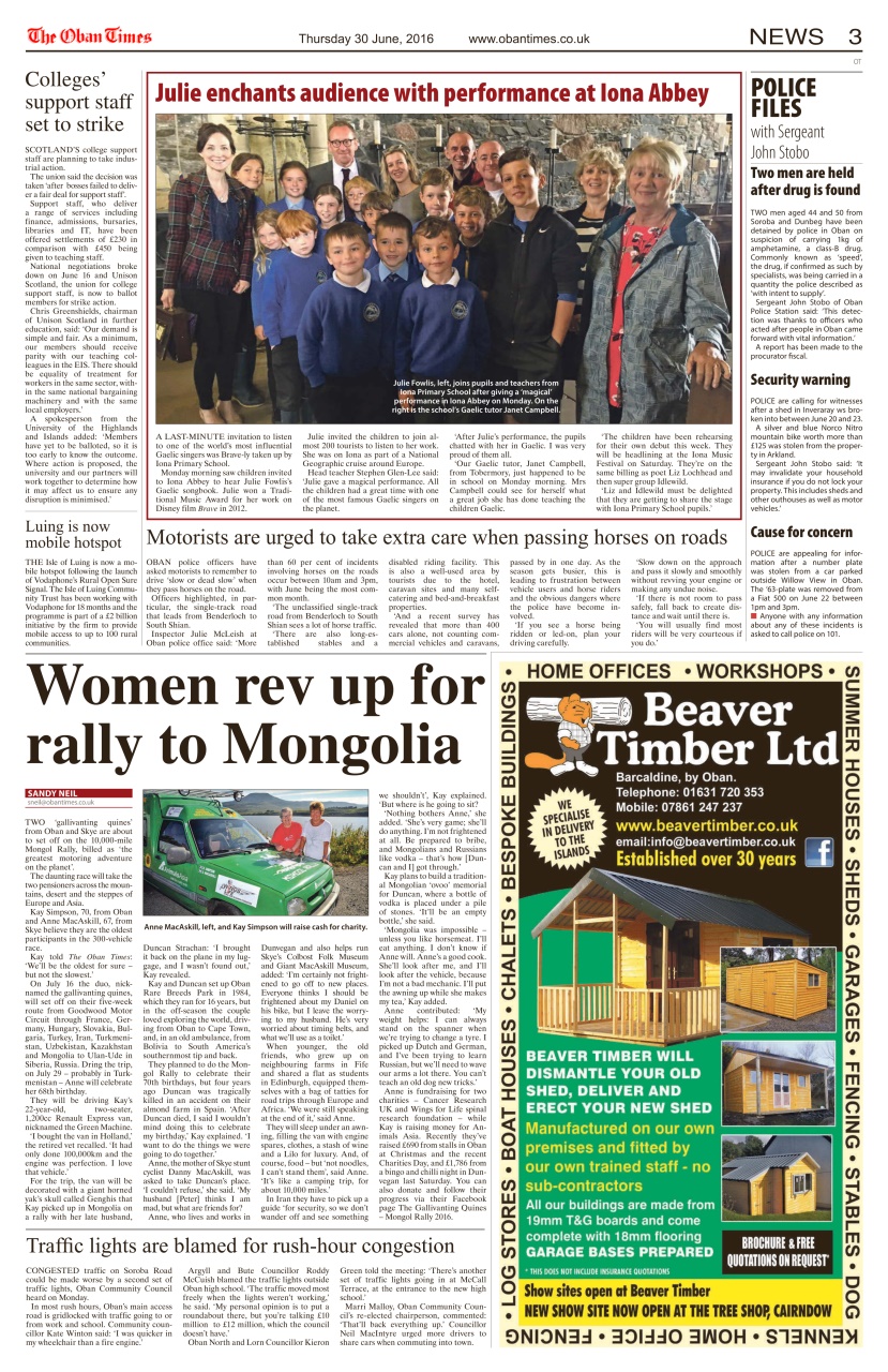 The Oban Times & Lochaber Times Preview Pages