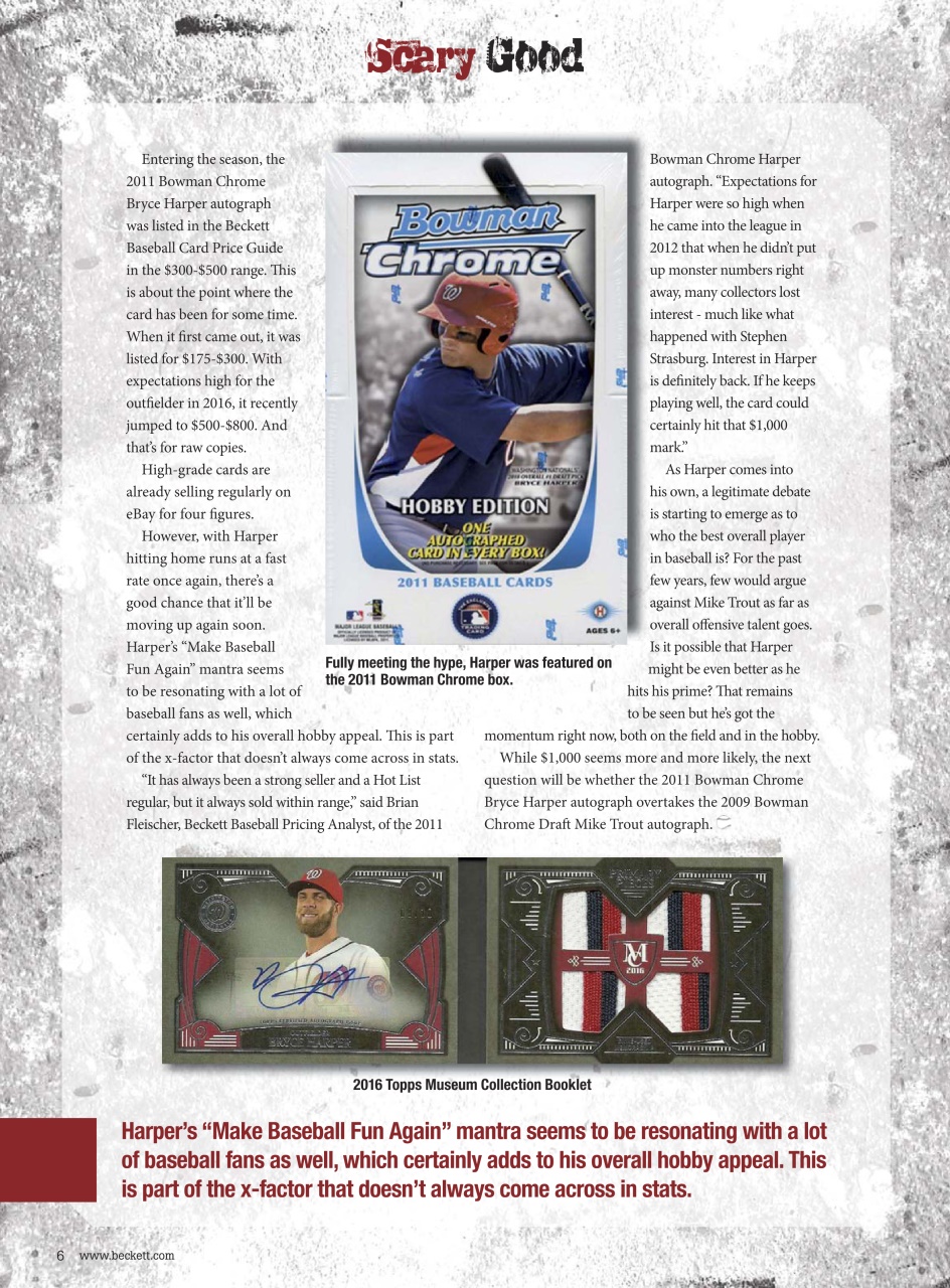Beckett Baseball Magazine Preview Pages