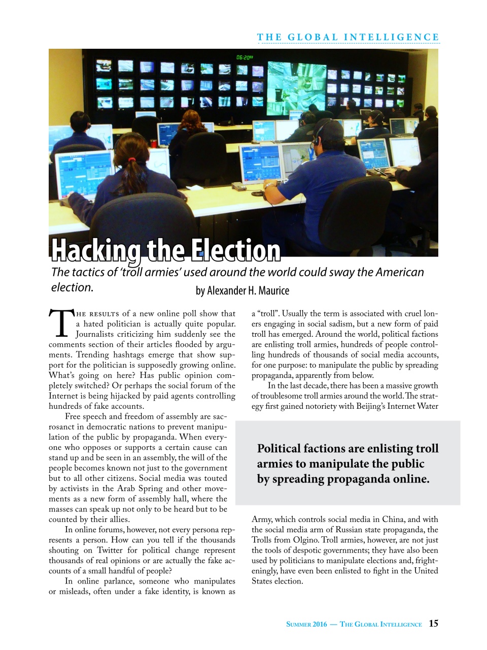 The Global Intelligence Preview Pages