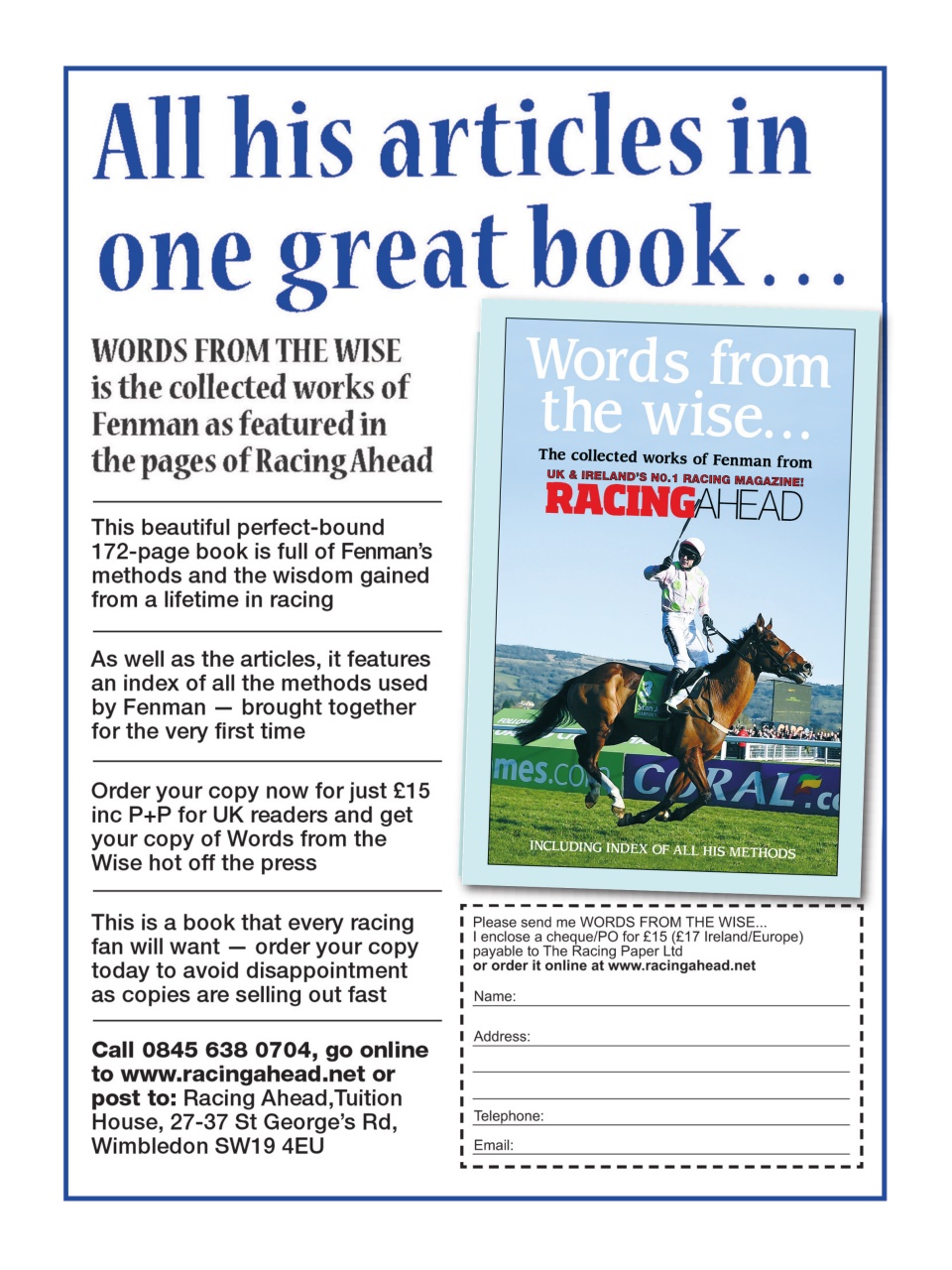 Racing Ahead Preview Pages