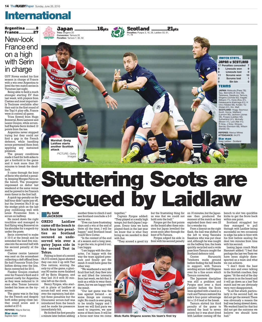 The Rugby Paper Preview Pages