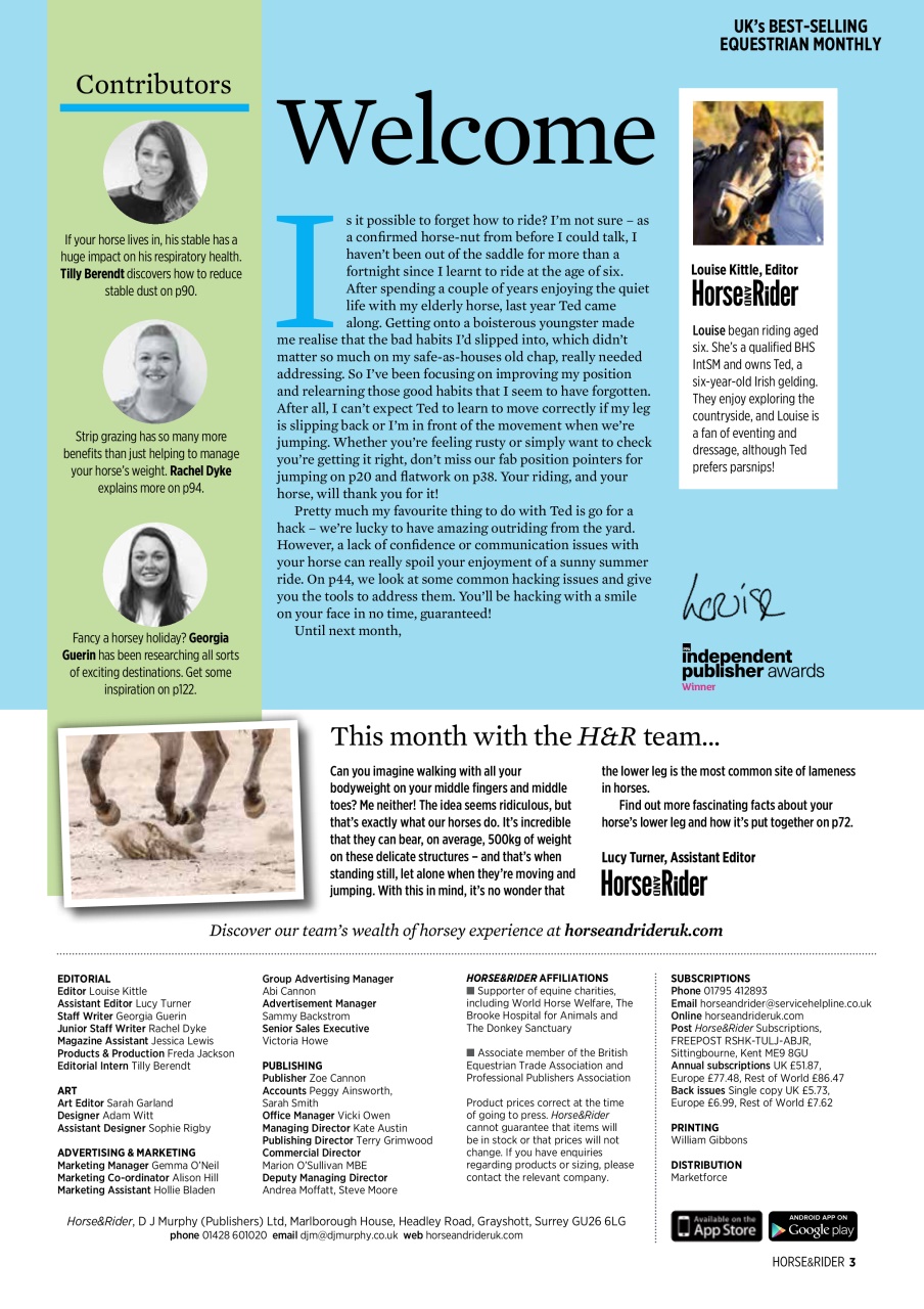 Horse&Rider Magazine - UK equestrian magazine for Horse and Rider Preview Pages