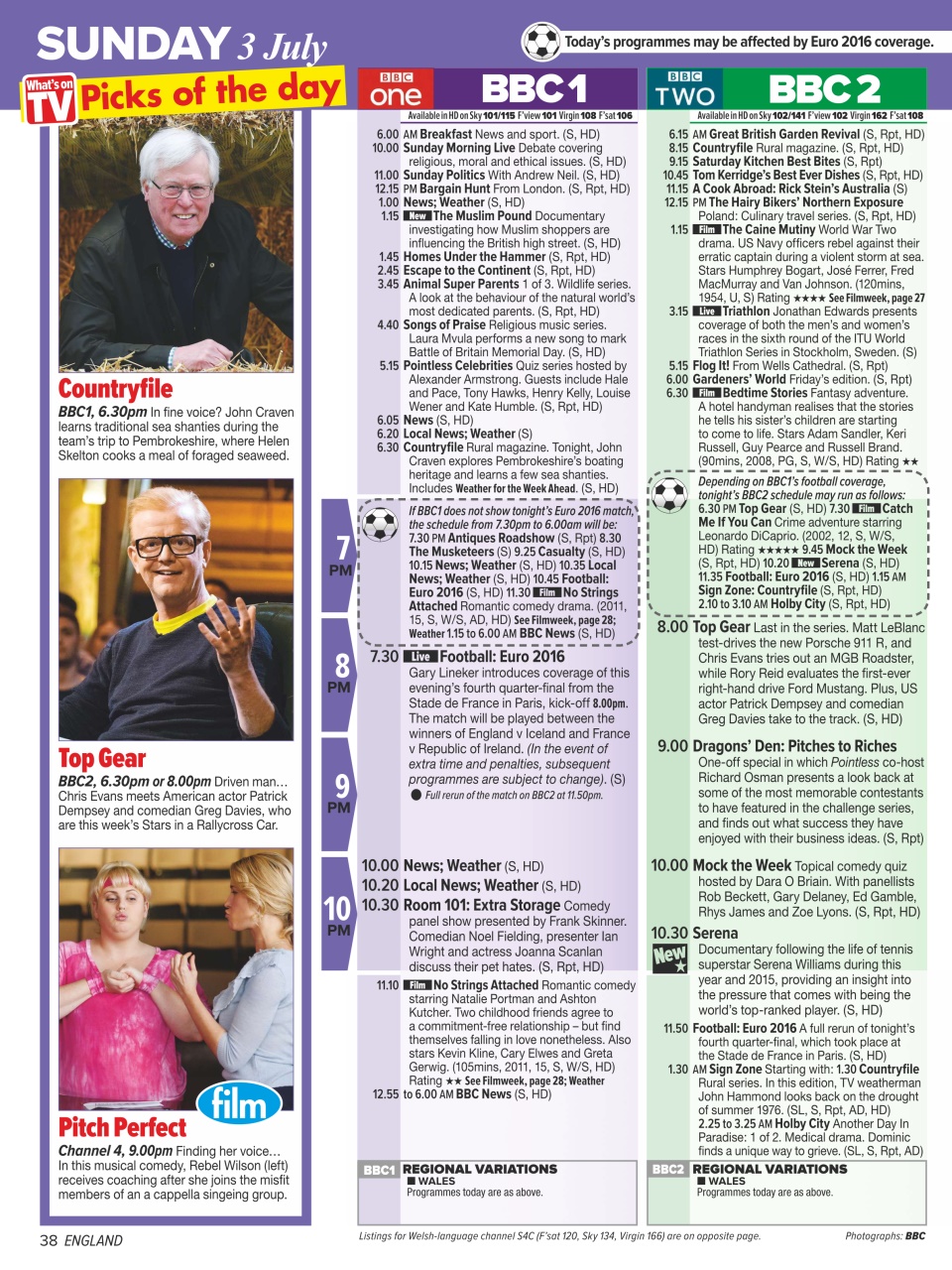 What's on TV Preview Pages