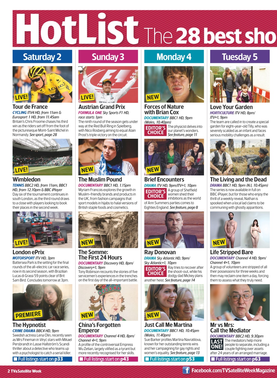 TV & Satellite Week Preview Pages