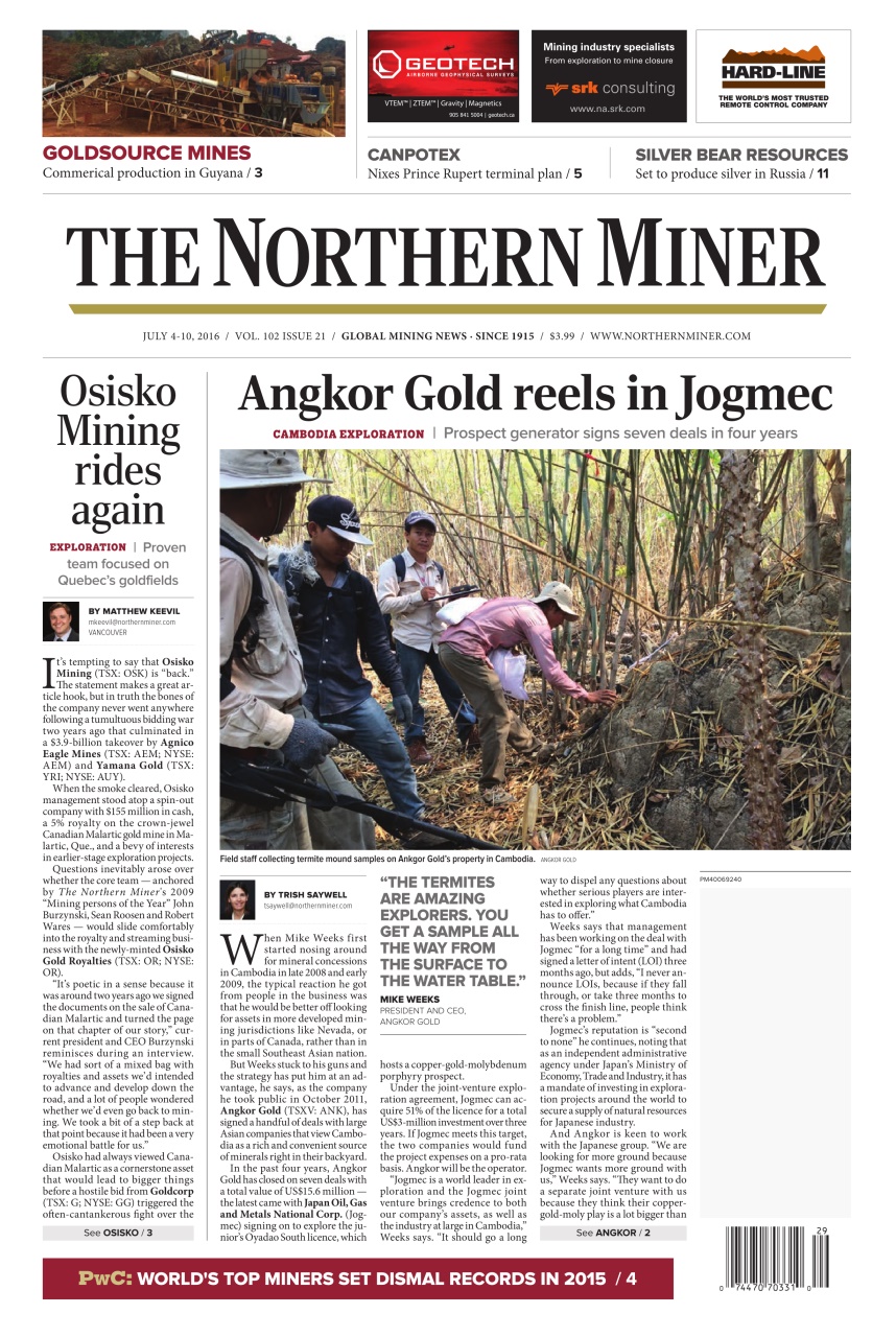 The Northern Miner Preview Pages