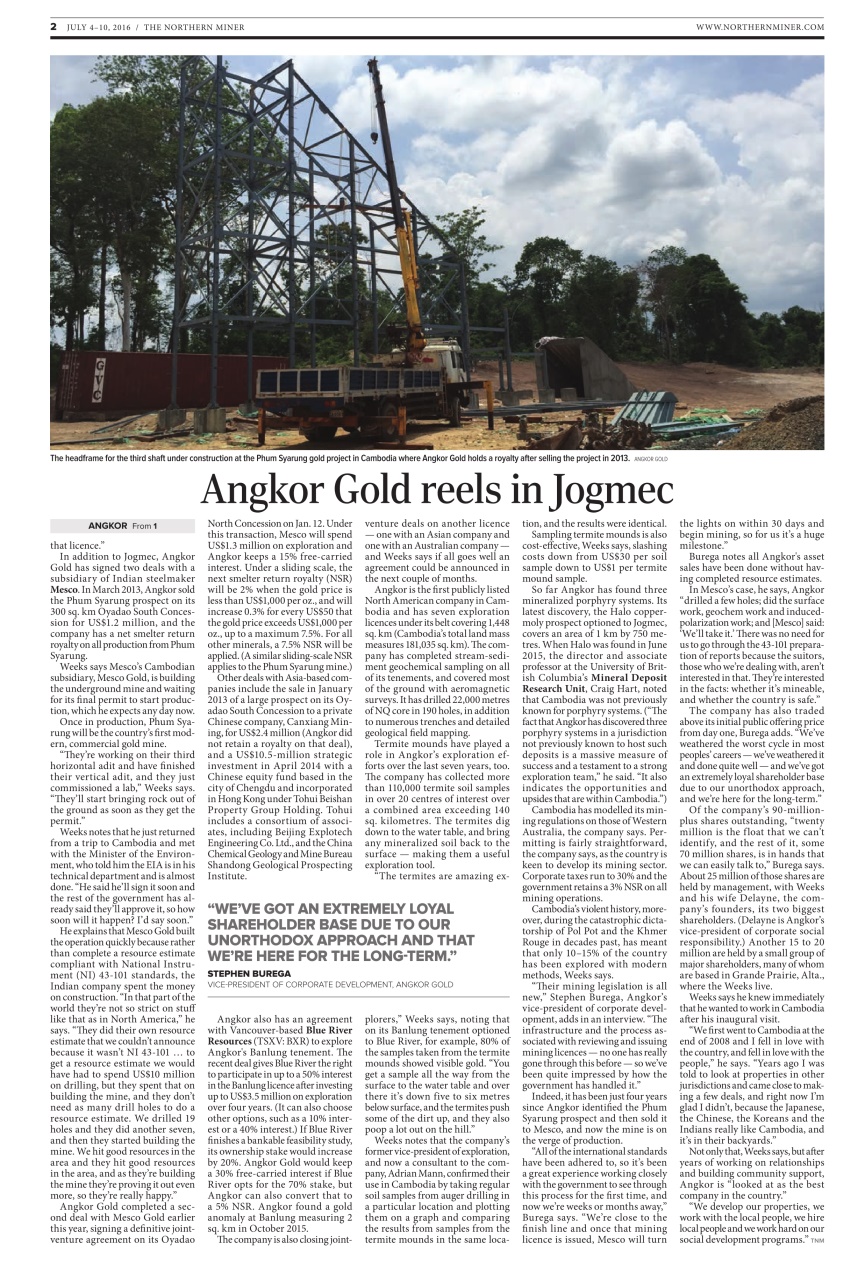 The Northern Miner Preview Pages