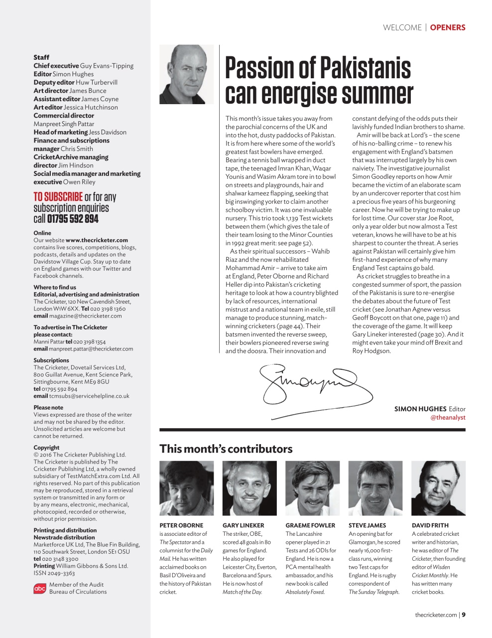 The Cricketer Magazine Preview Pages