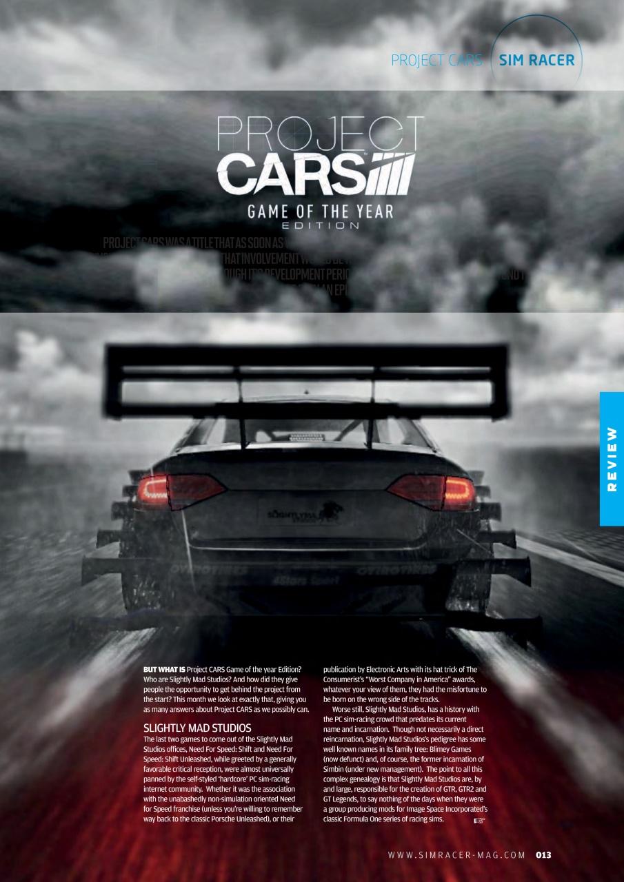 Sim Racer Preview Pages
