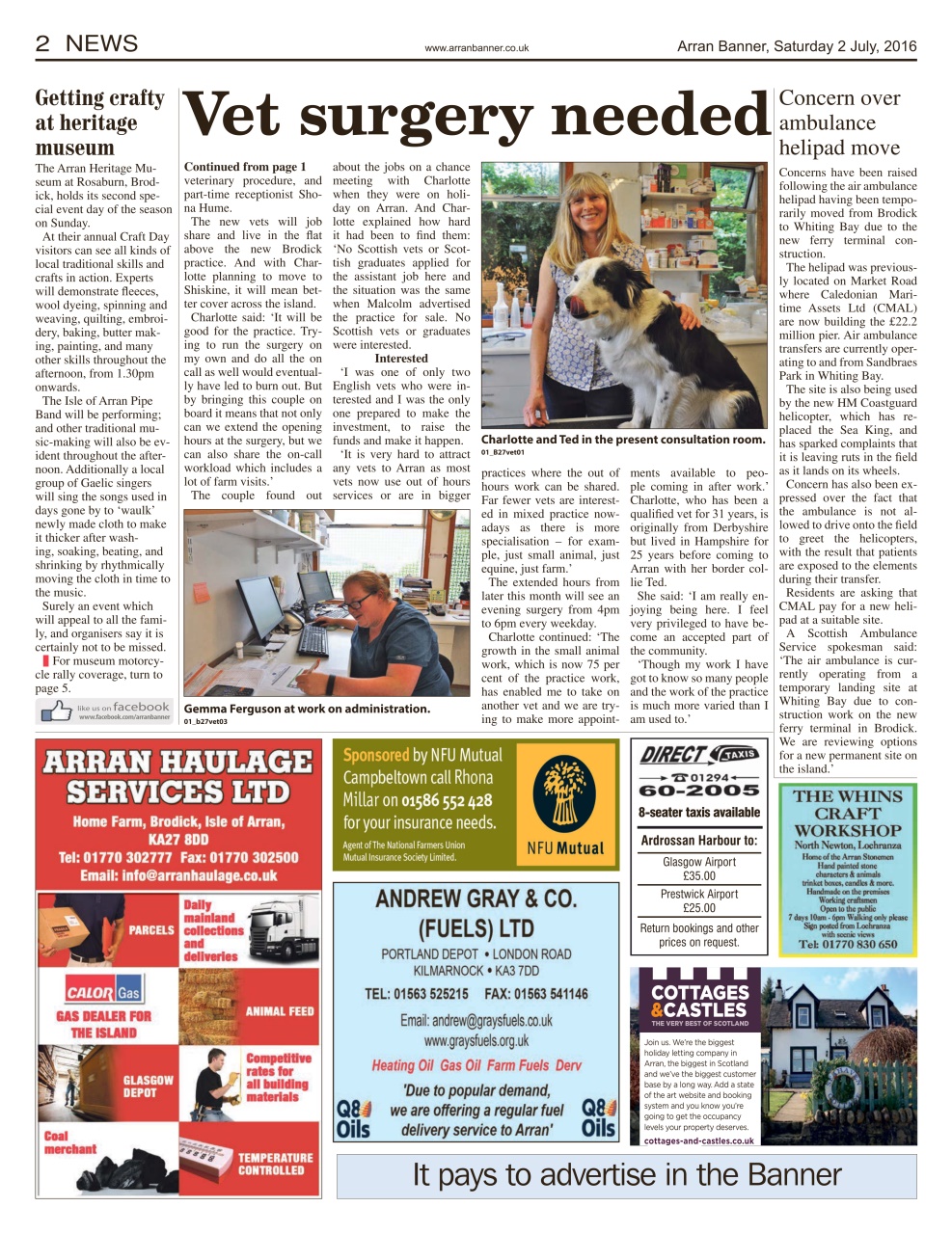 Arran Banner Preview Pages