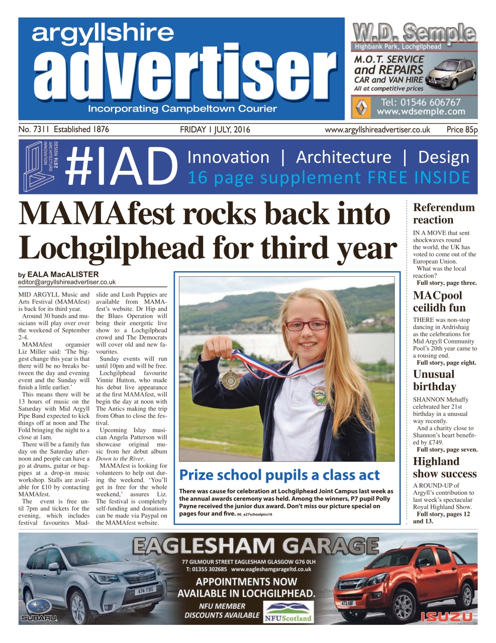 Argyllshire Advertiser Preview Pages