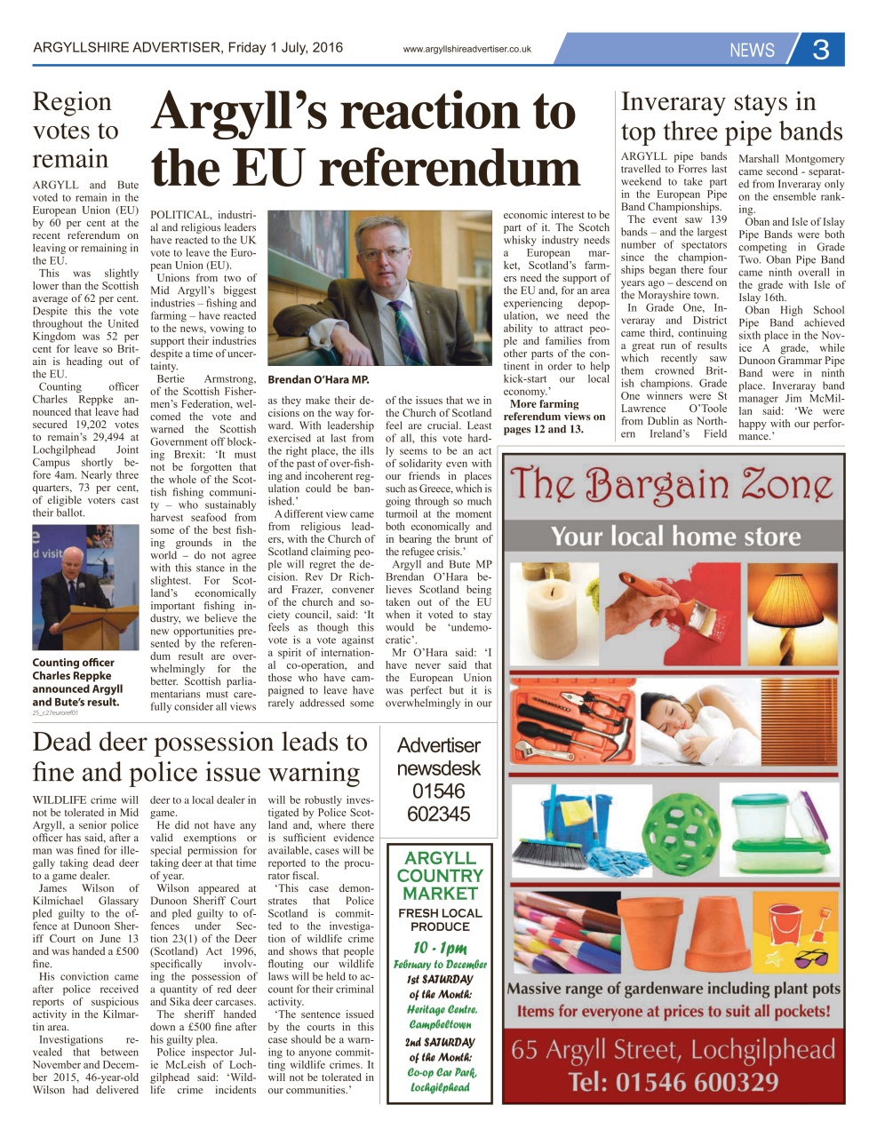 Argyllshire Advertiser Preview Pages