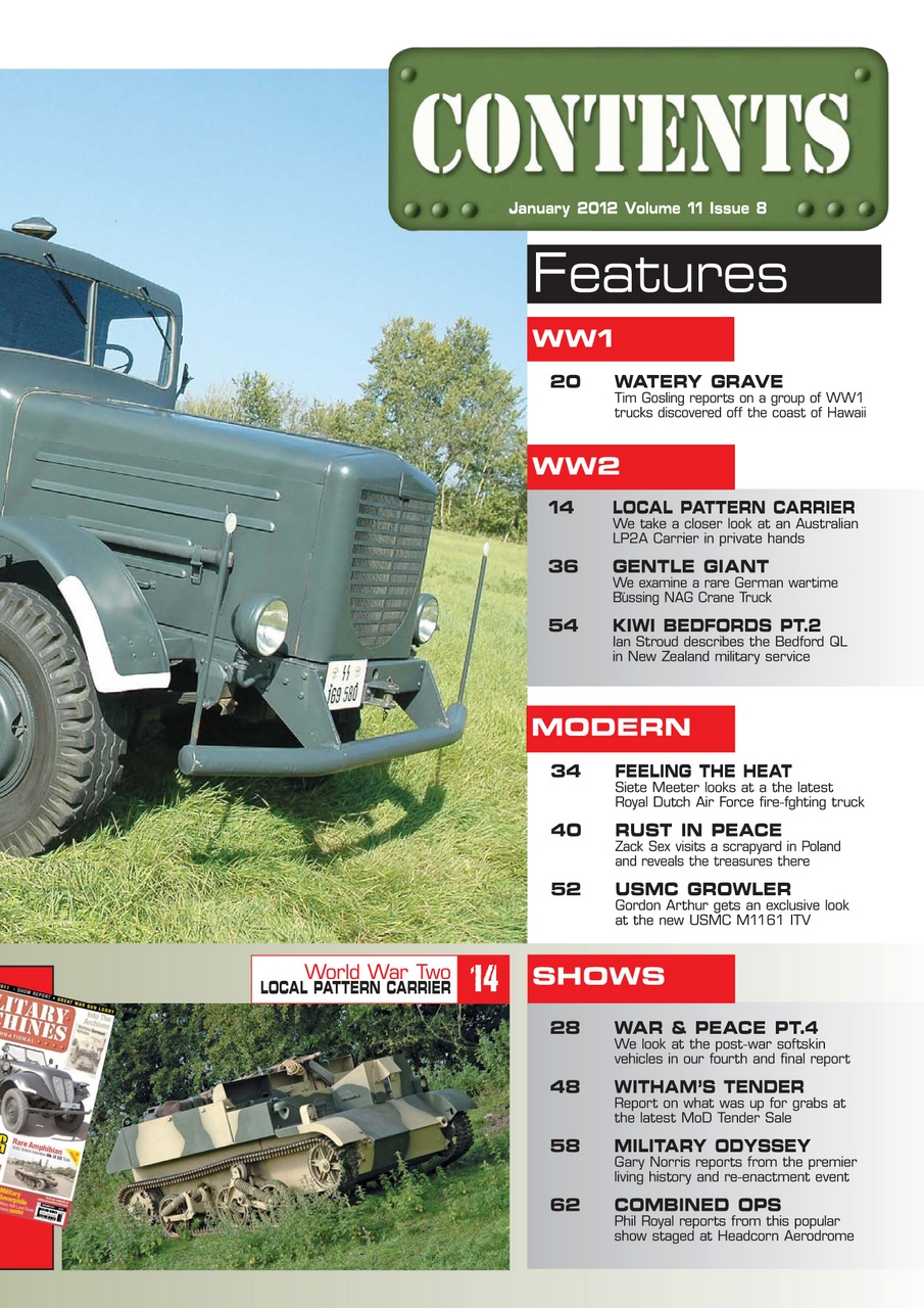 Military Machines International Preview Pages