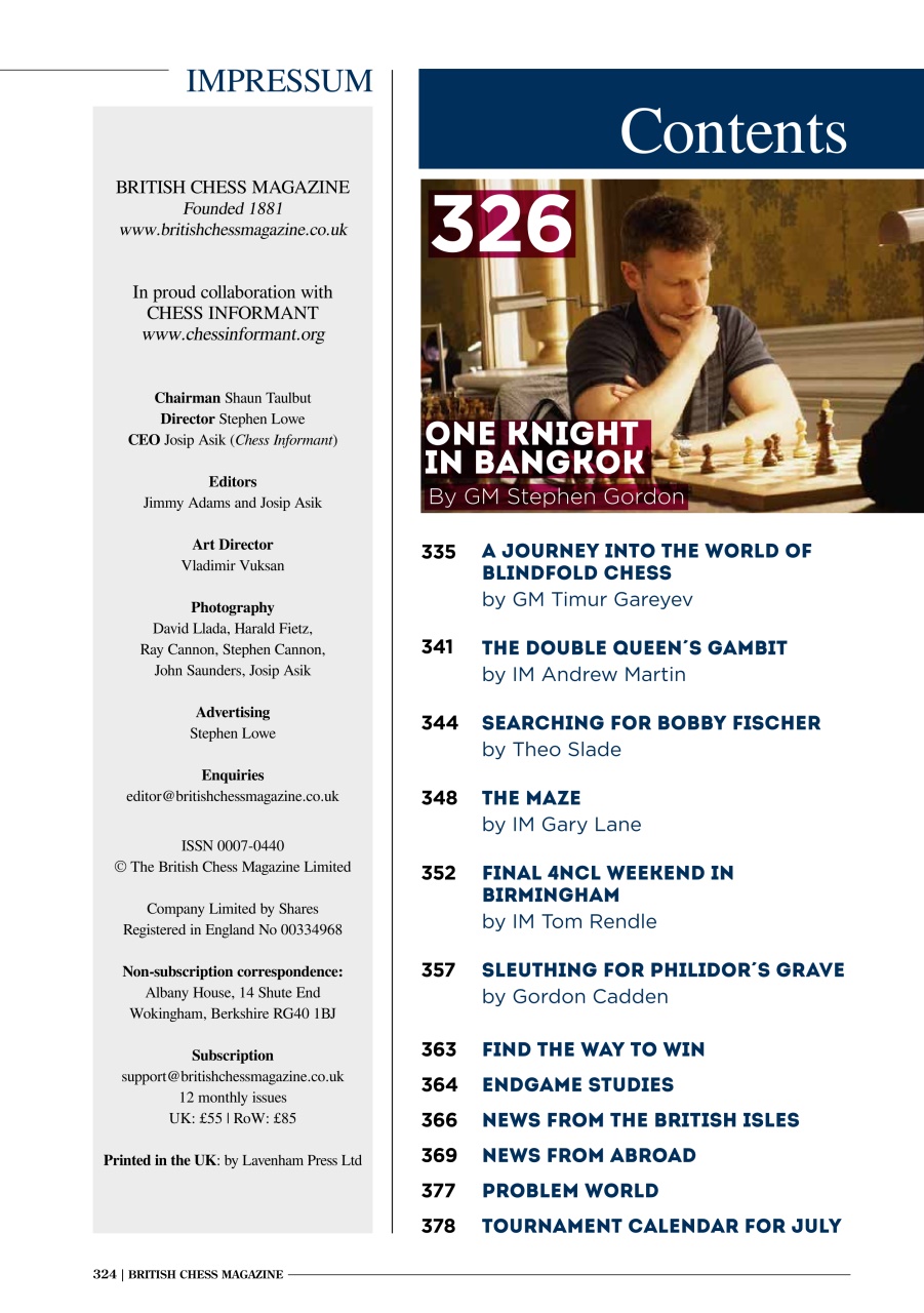 British Chess Magazine Preview Pages