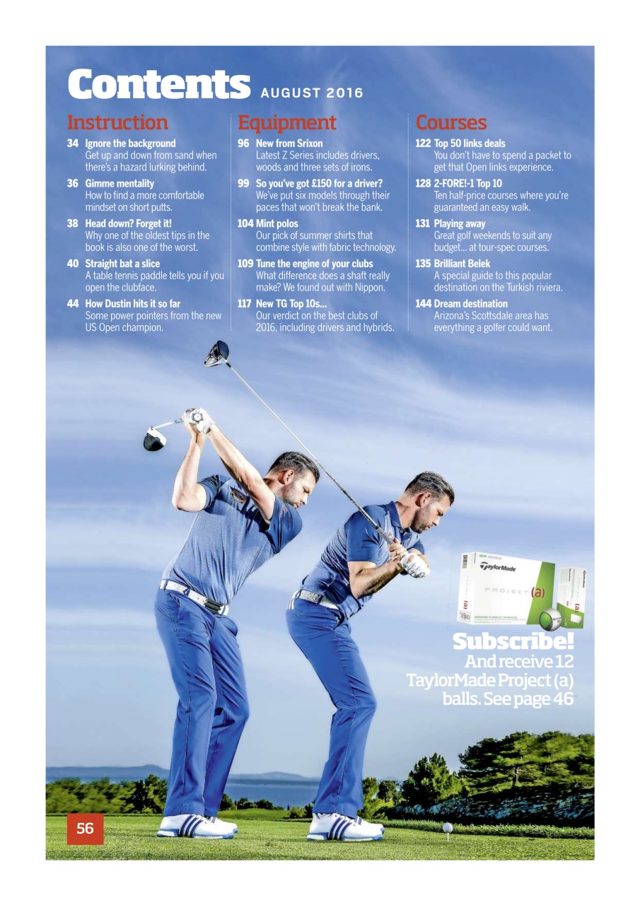 Today's Golfer Preview Pages