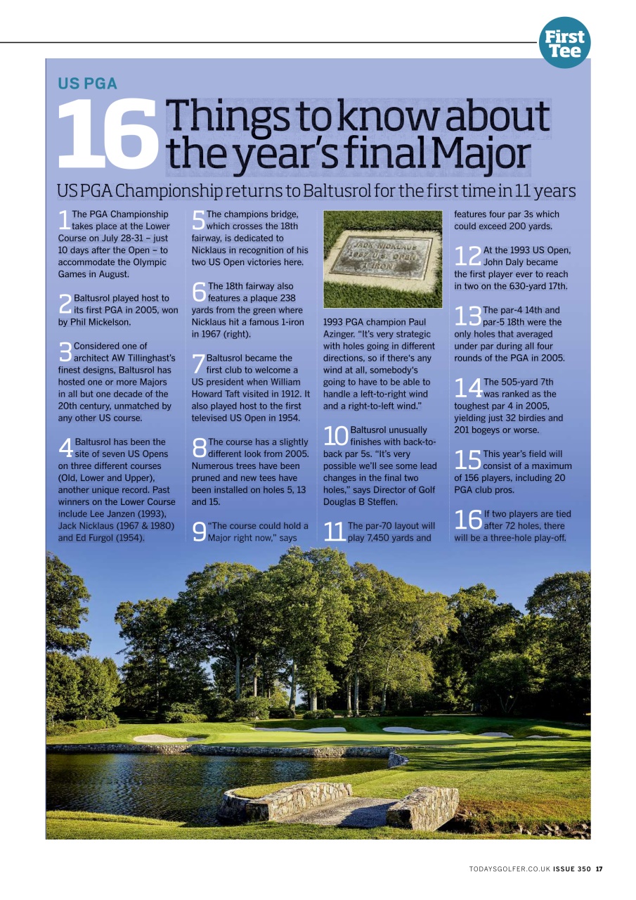 Today's Golfer Preview Pages