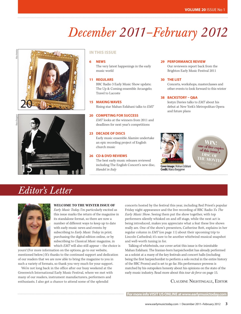 Early Music Today Preview Pages