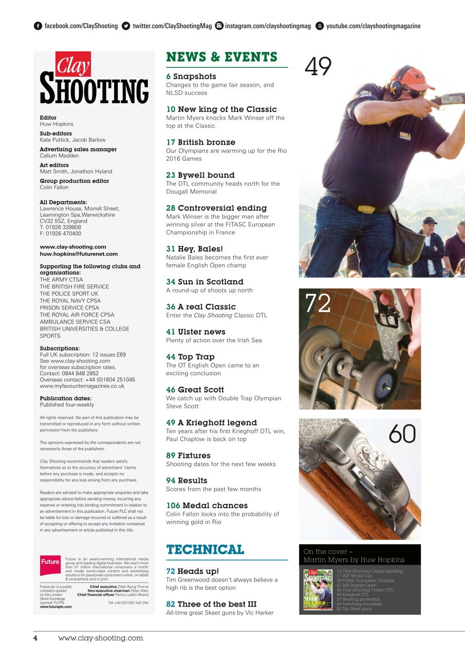 Clay Shooting Preview Pages