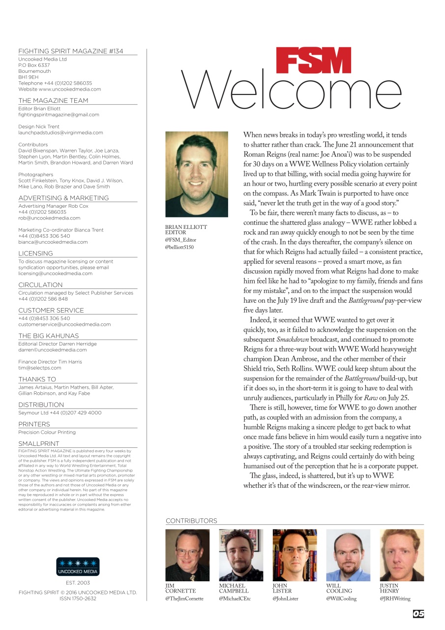 Wrestletalk Magazine Preview Pages