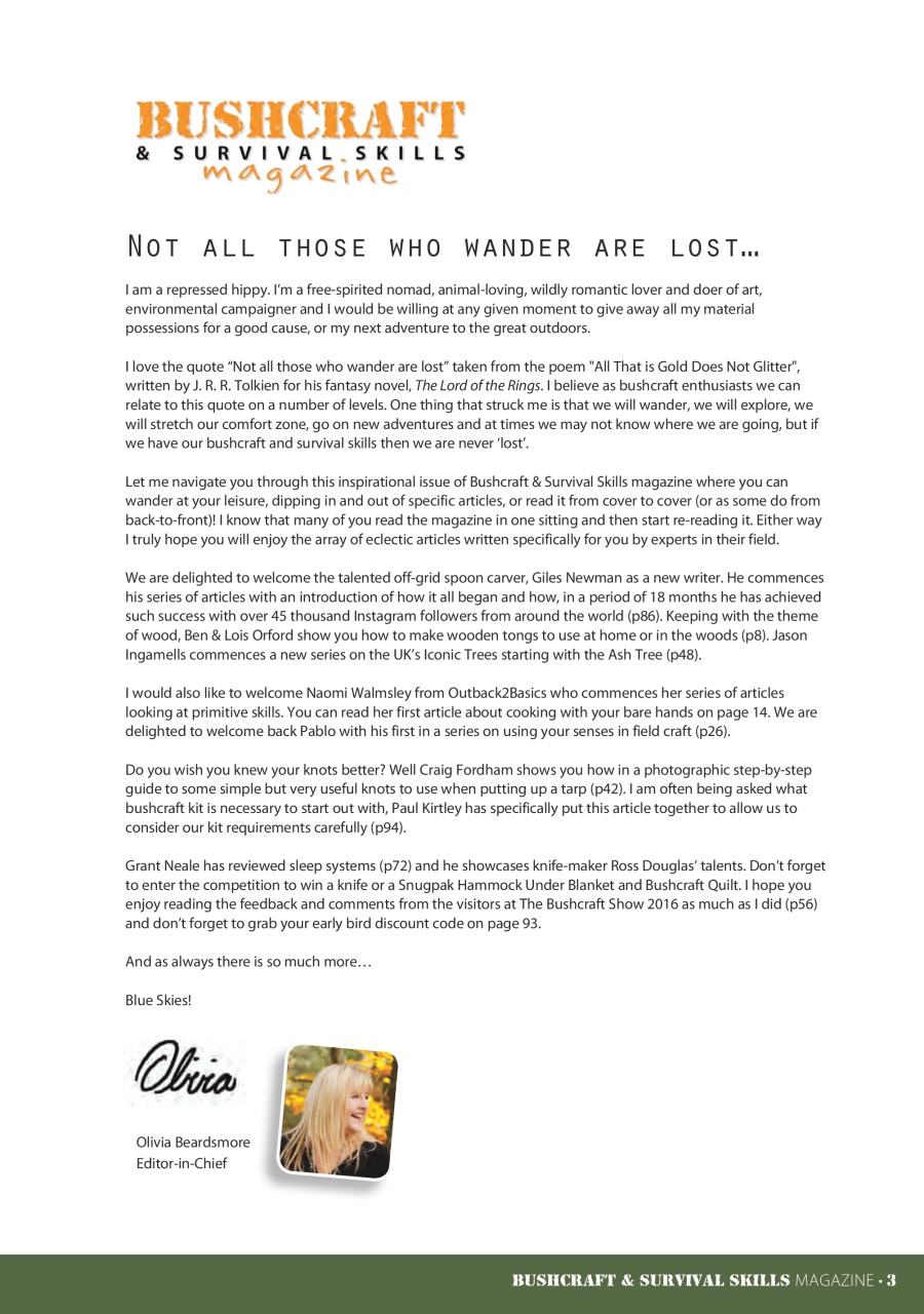 Bushcraft & Survival Skills Magazine Preview Pages