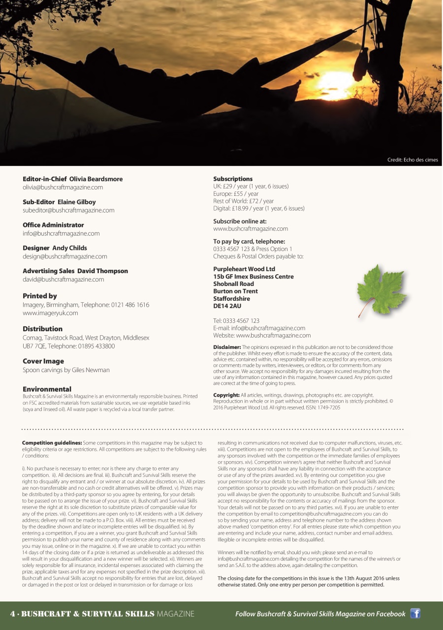 Bushcraft & Survival Skills Magazine Preview Pages