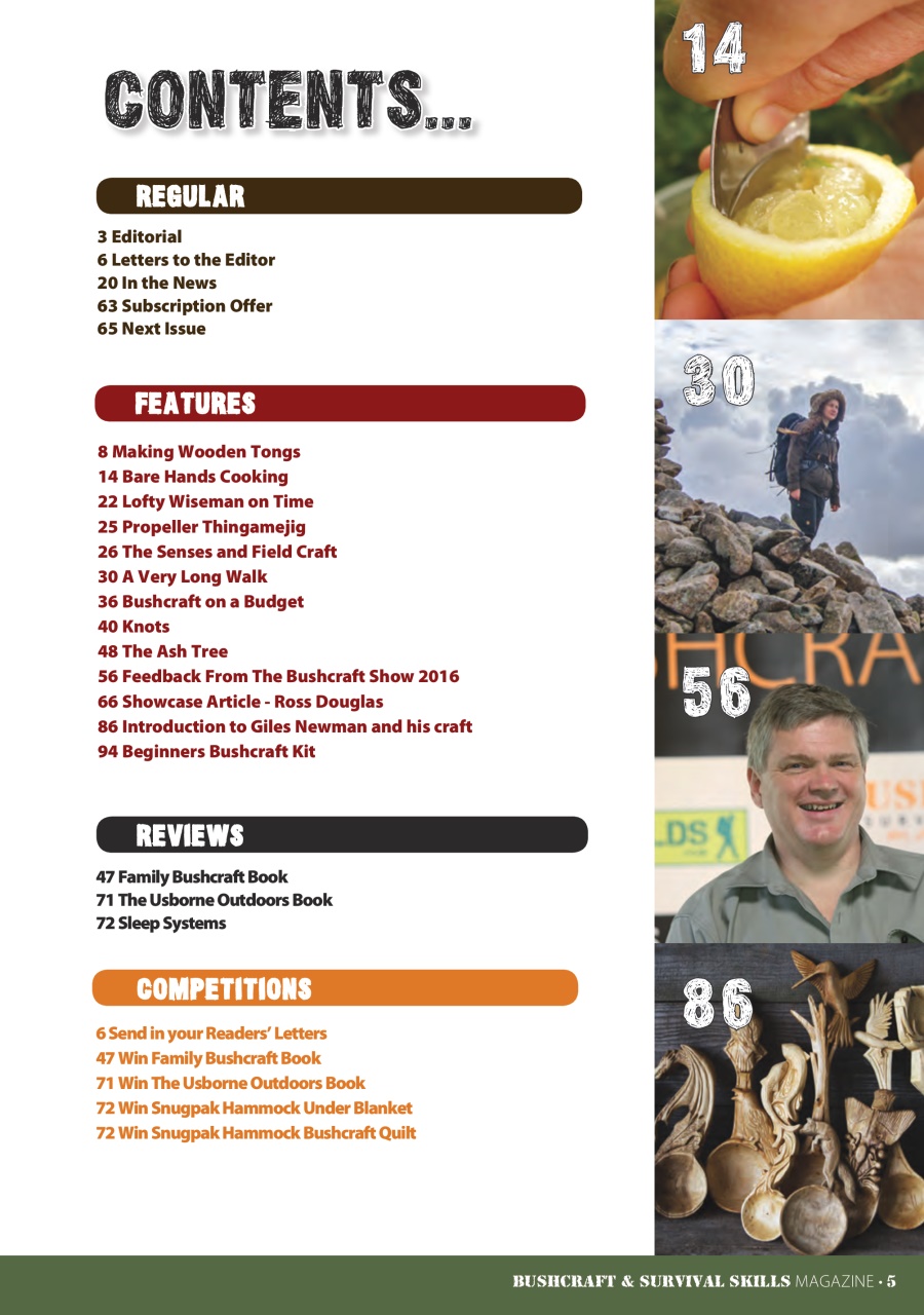 Bushcraft & Survival Skills Magazine Preview Pages
