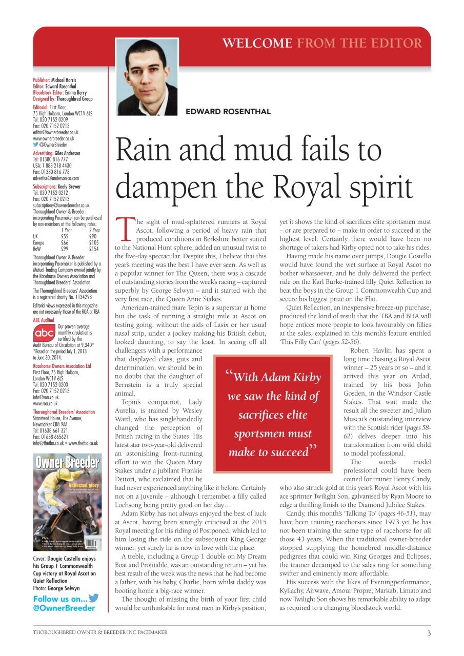 The Owner Breeder Preview Pages