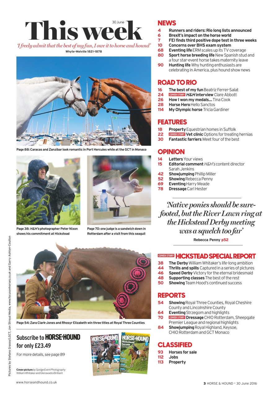 Horse & Hound Preview Pages