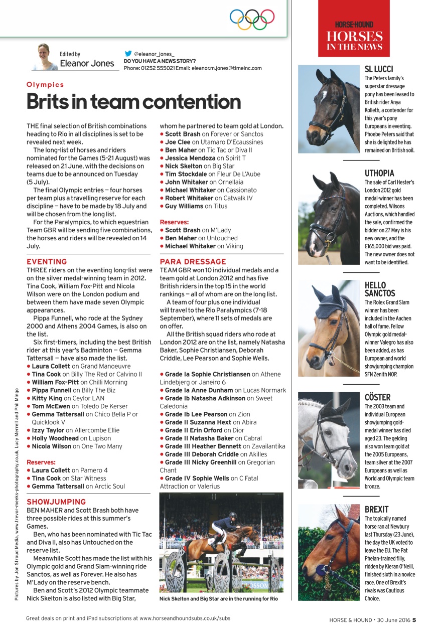 Horse & Hound Preview Pages