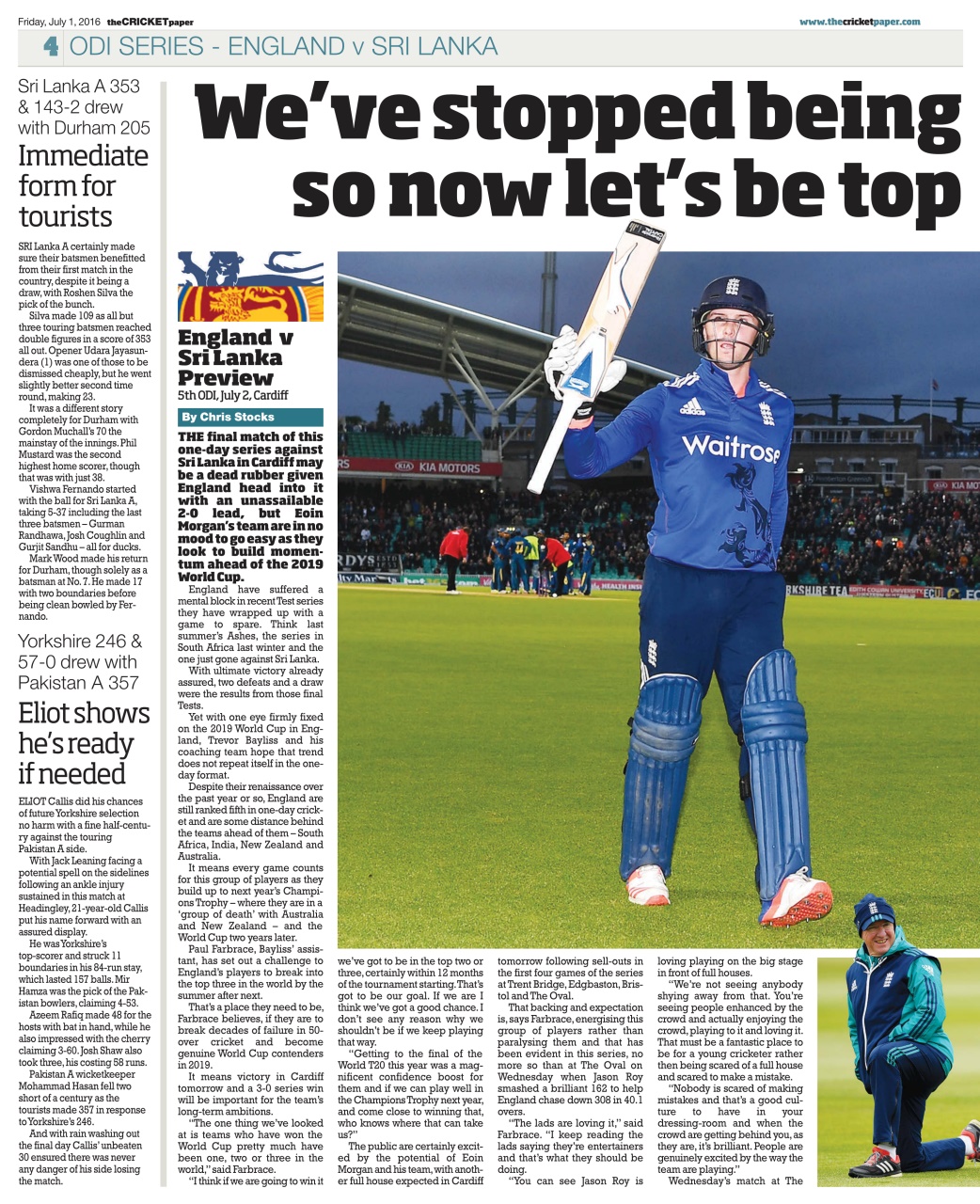 The Cricket Paper Preview Pages