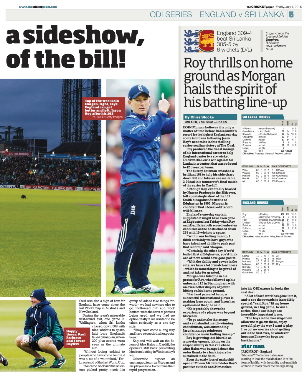 The Cricket Paper Preview Pages
