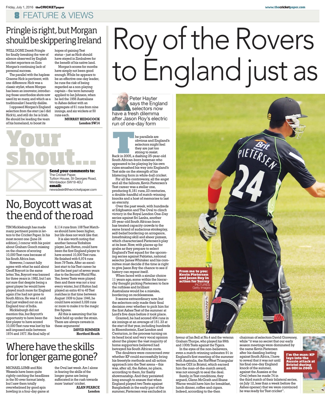 The Cricket Paper Preview Pages