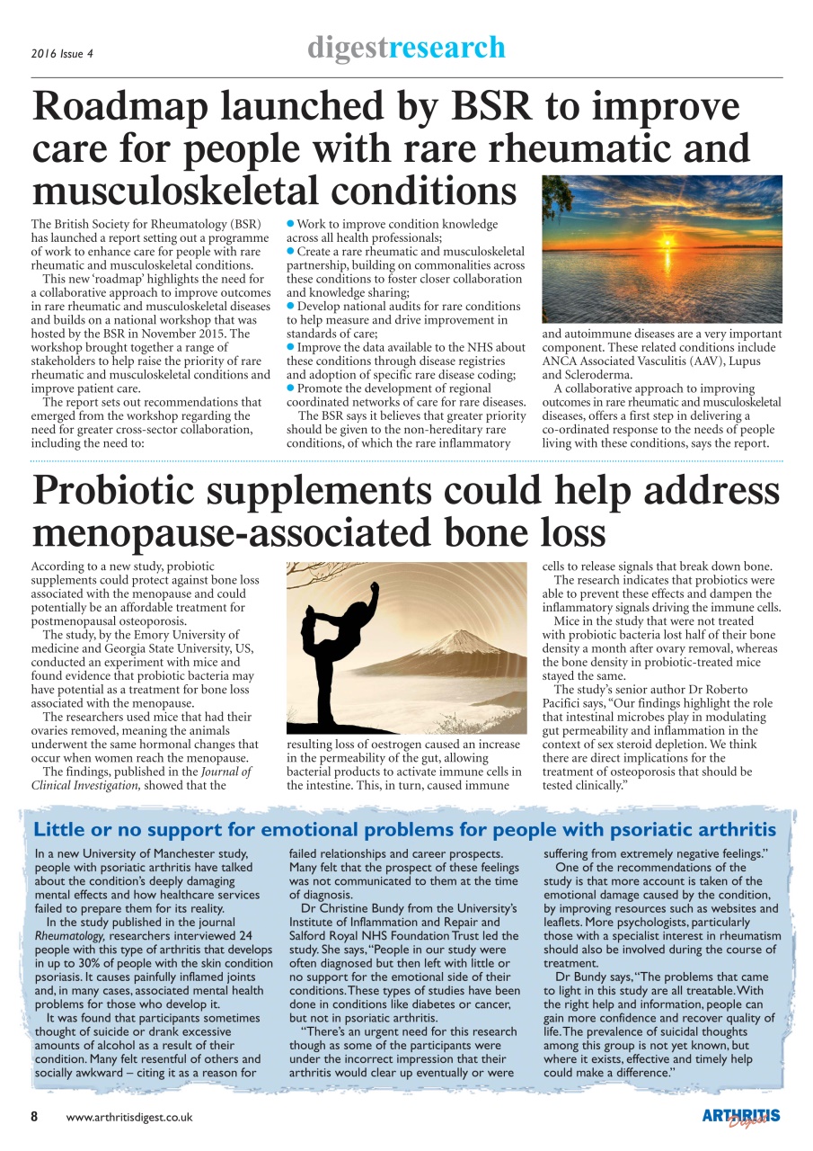 Arthritis Digest Preview Pages