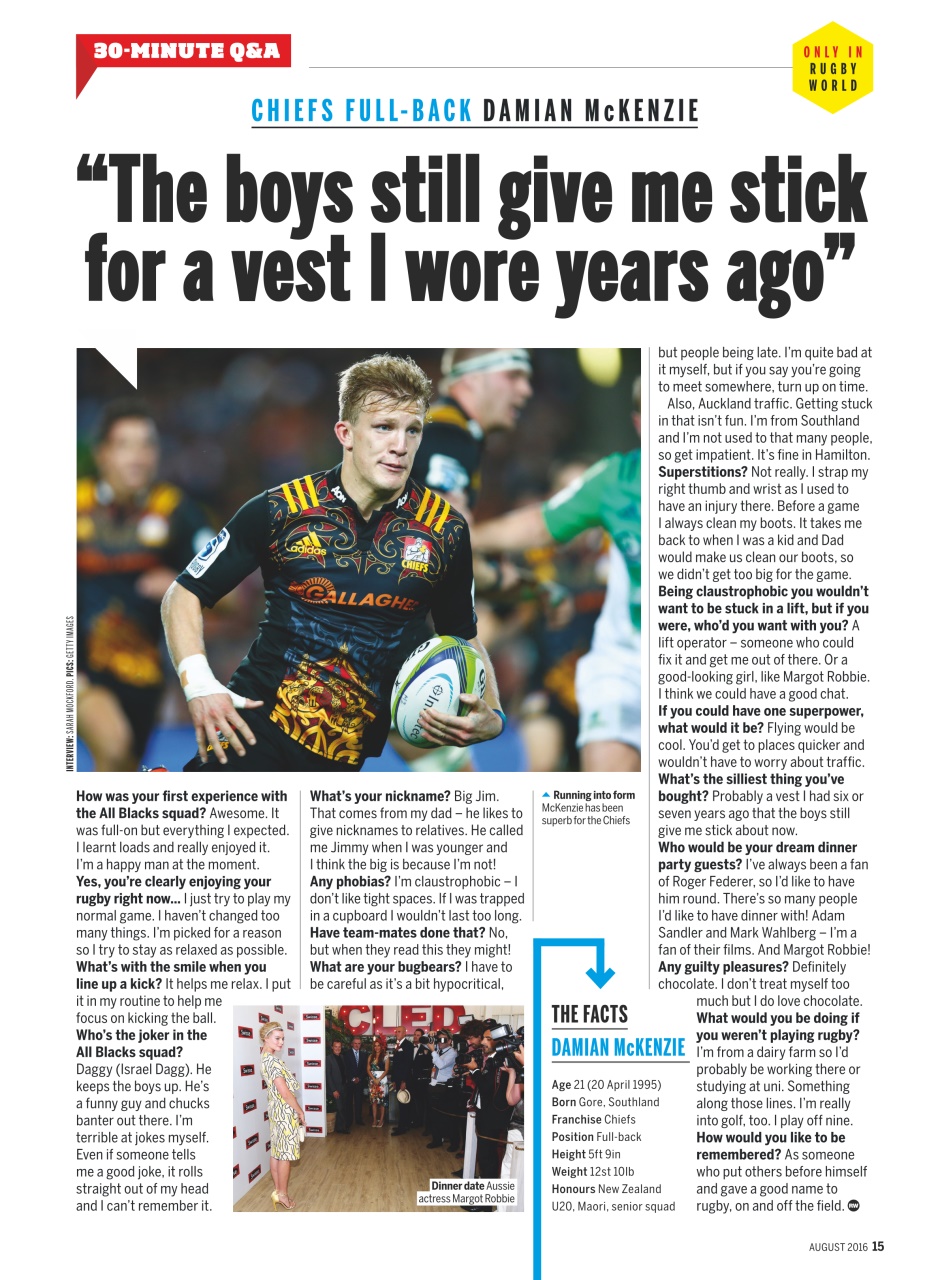 Rugby World Preview Pages