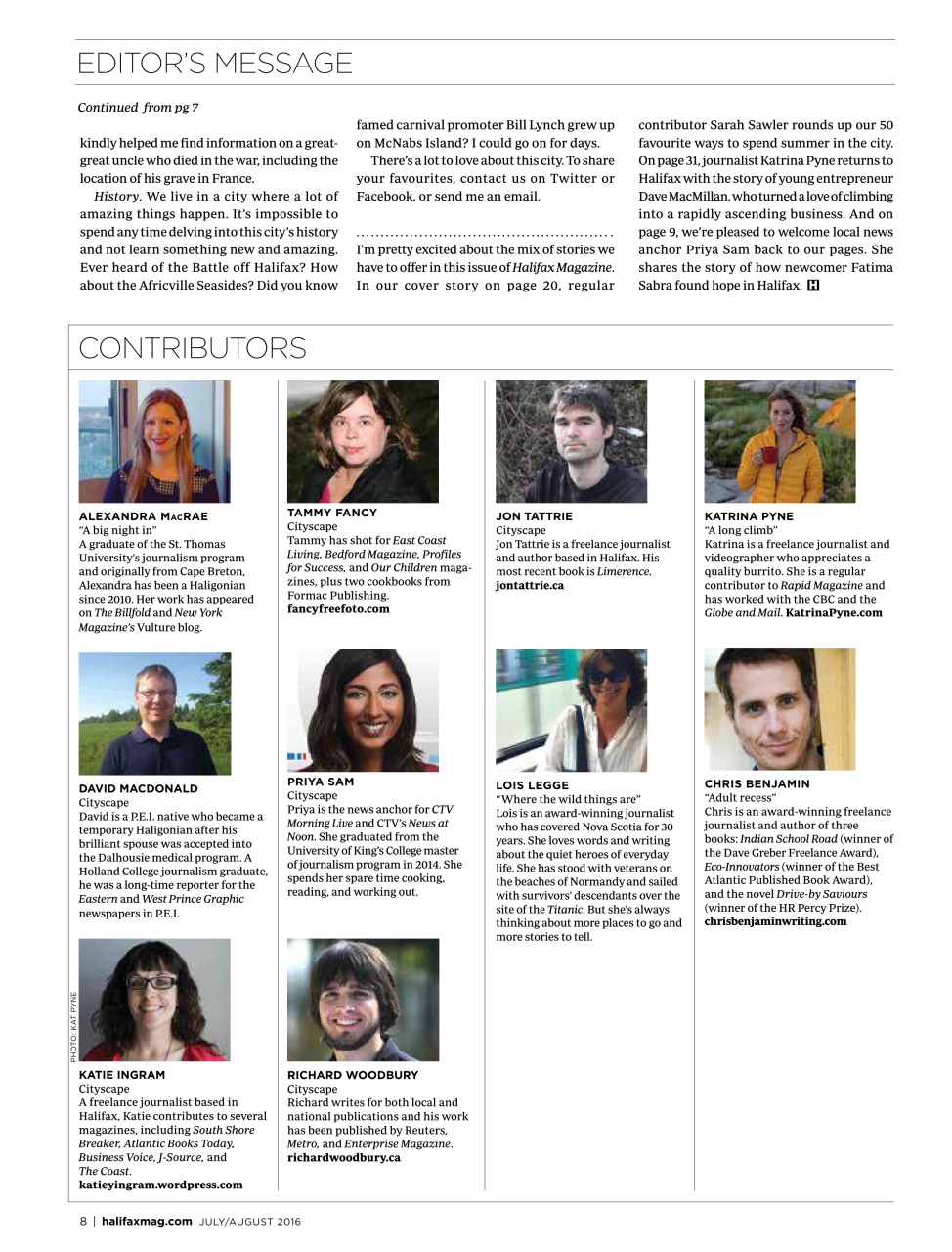 Halifax Magazine Preview Pages