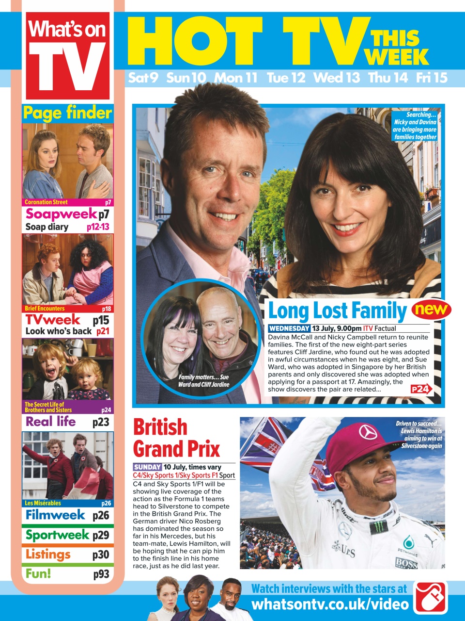 What's on TV Preview Pages