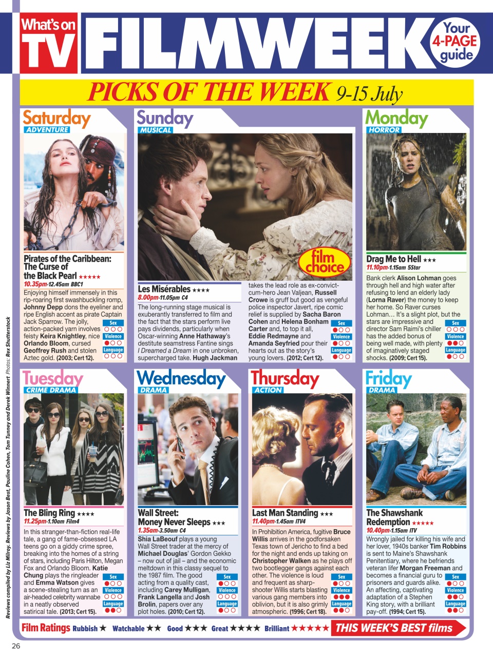 What's on TV Preview Pages