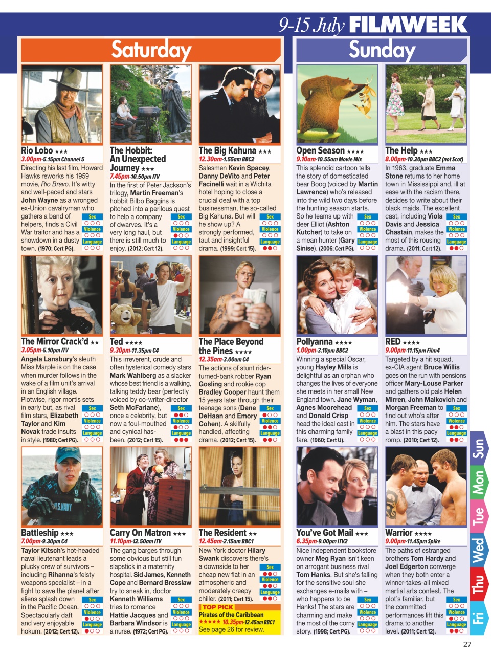 What's on TV Preview Pages