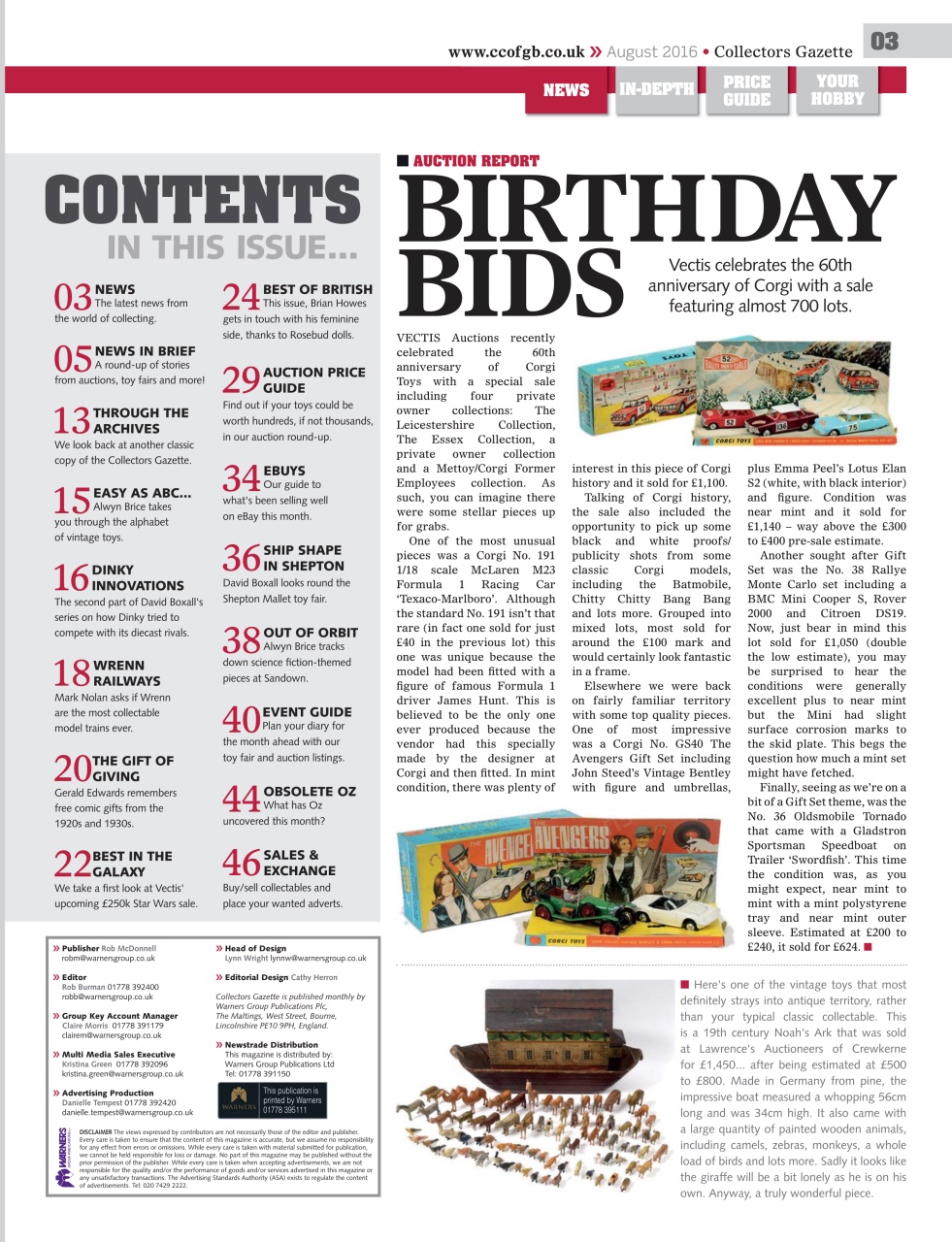 Collectors Gazette Preview Pages