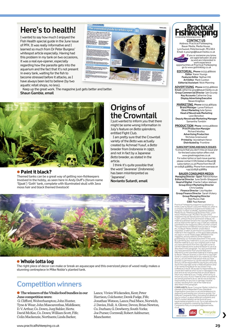 Practical Fishkeeping Preview Pages