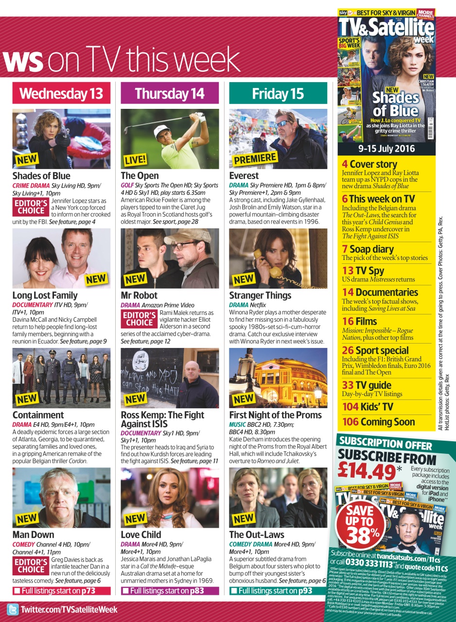 TV & Satellite Week Preview Pages