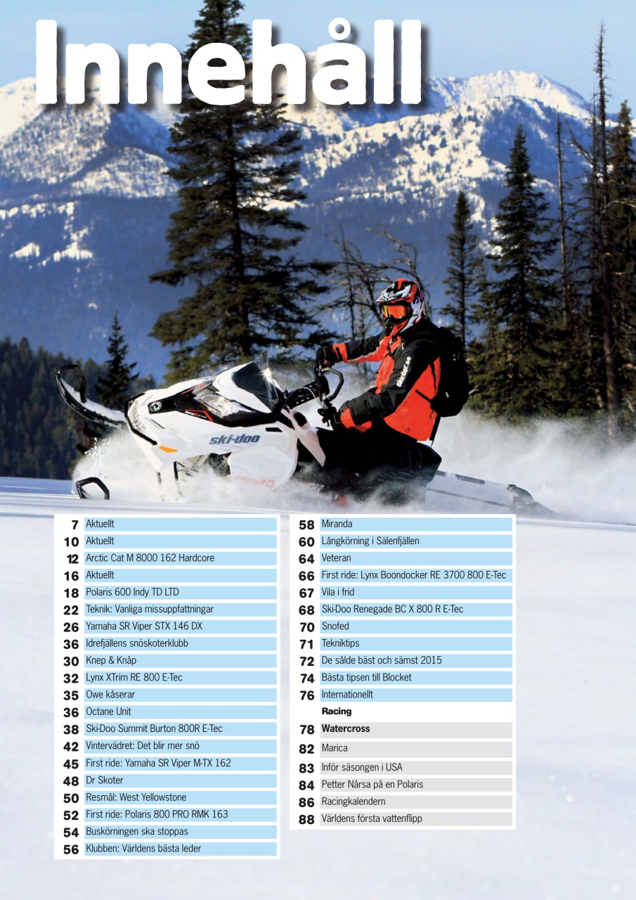Tidningen Snöskoter Preview Pages