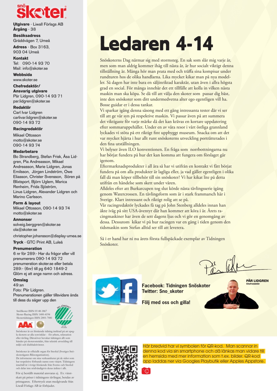 Tidningen Snöskoter Preview Pages