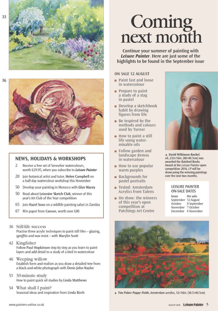 Leisure Painter & The Artist Preview Pages