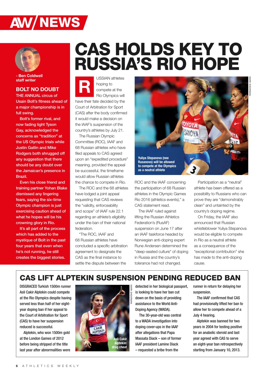 AW – Athletics Weekly Magazine Preview Pages