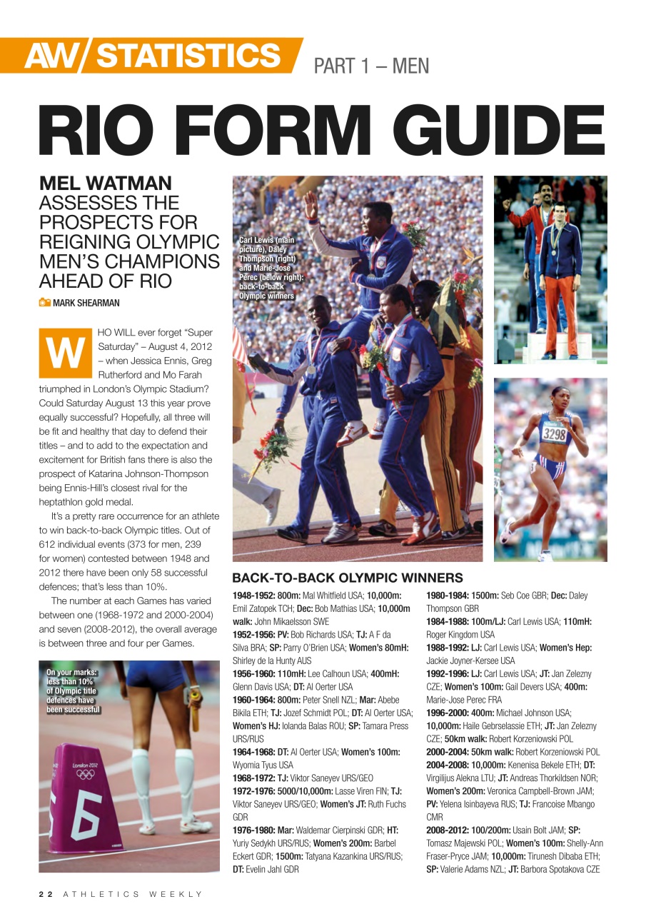 AW – Athletics Weekly Magazine Preview Pages