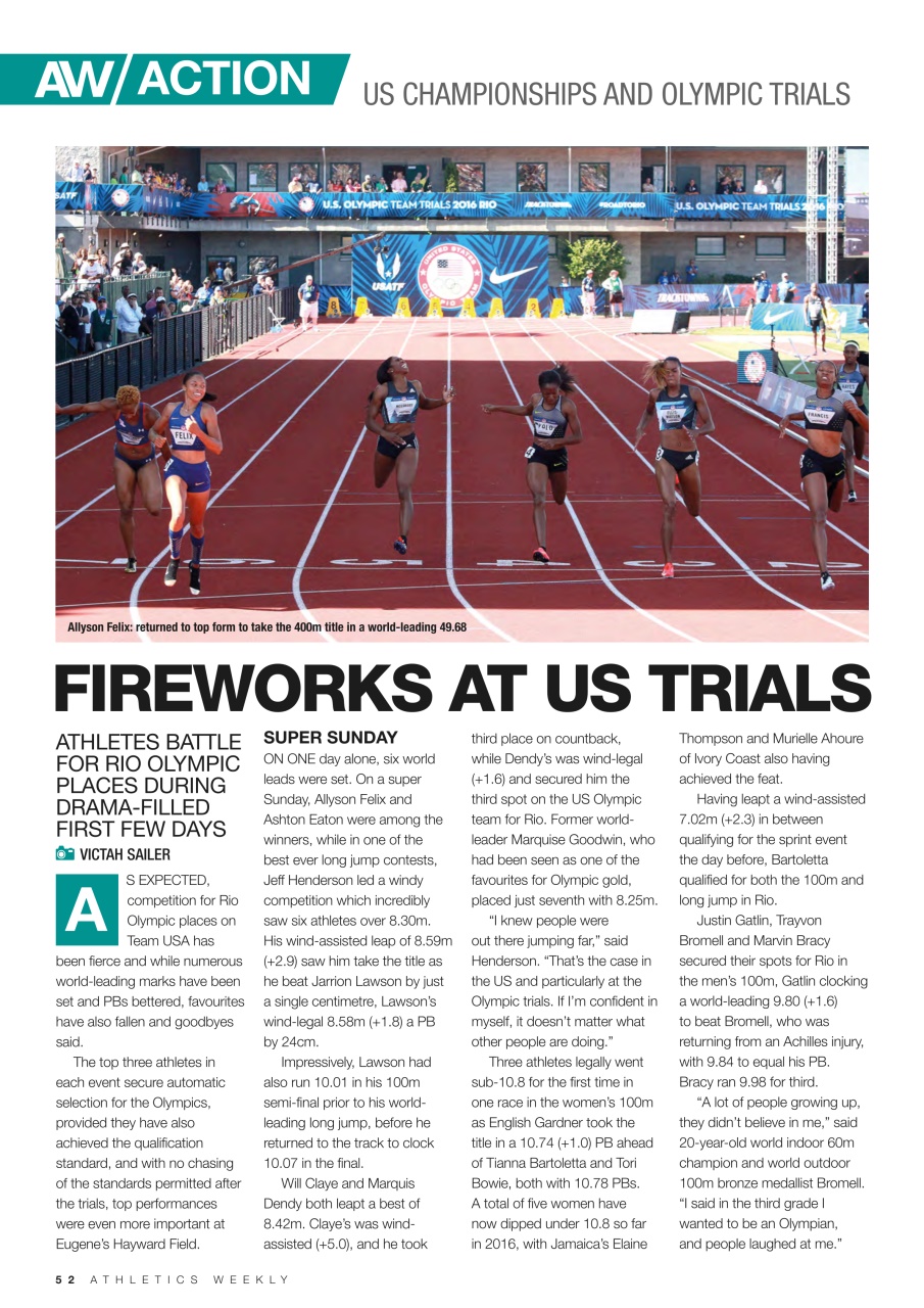 AW – Athletics Weekly Magazine Preview Pages